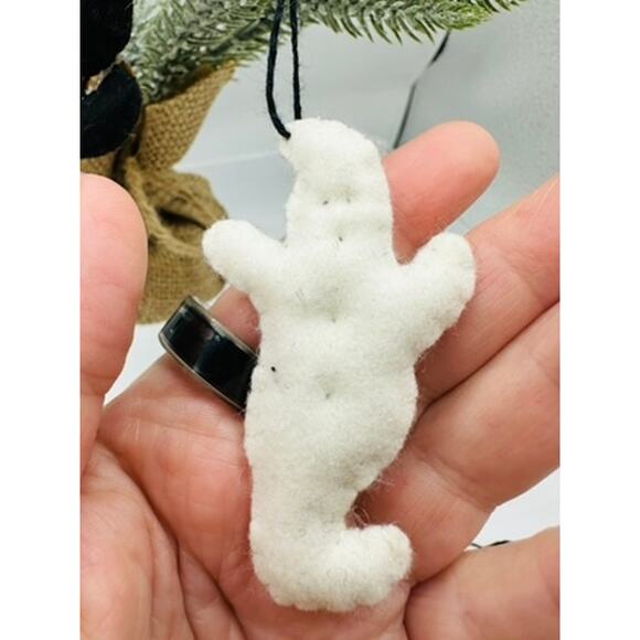 Handmade Felt Pumpkin Scarecrow Ornament Halloween Decor with Ghost - Picture 8 of 8